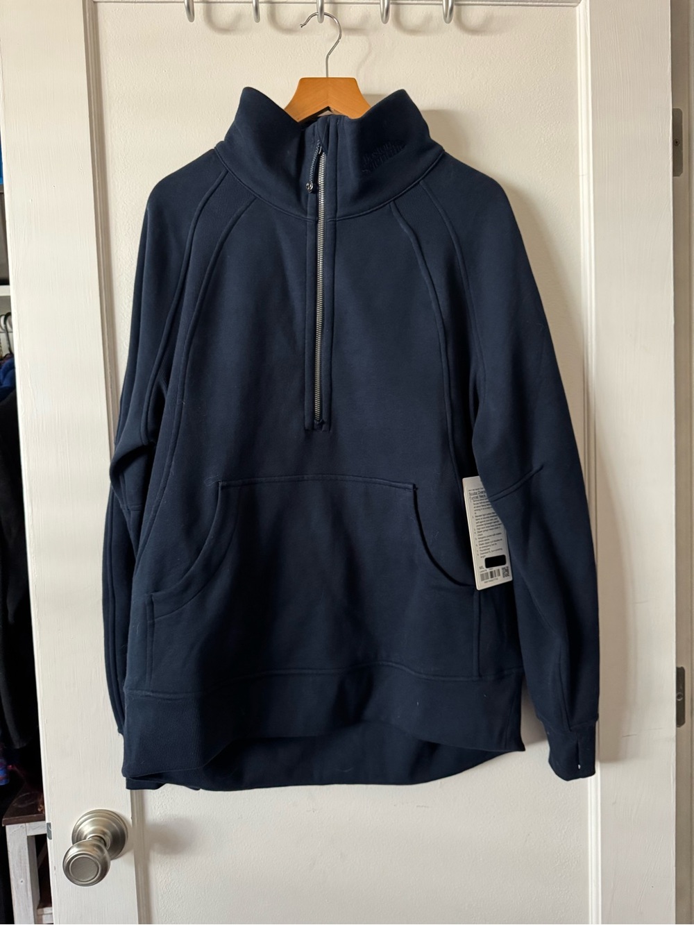 NWT Lululemon Navy Scuba Oversized Funnel Neck Half Zip